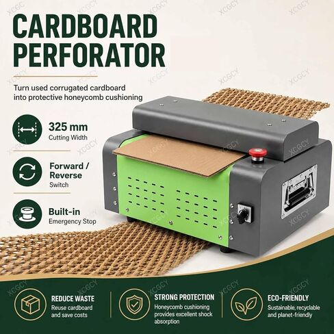 Wasted Cardboard Slitting Mesh Strip Cutters, Waste Carton Box Cutting Corrugated Pad Expanding Cutting Machine, 325 Mm Honeycomb Packing Paper Maker for Eco Cushion Wrap and Express Packaging in Kuwait