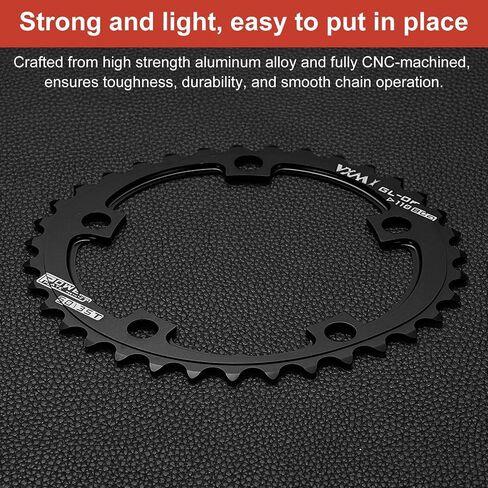 HARFINGTON 110BCD Bike Chainring 35T 9/10/11/12 Speed 152mm Diameter Round Aluminum Narrow Wide Tooth Bike Chainwheel with Screws for MTB Road Bike, Black in Saudi Arabia