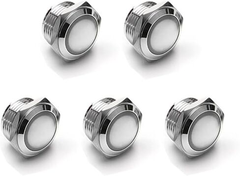 ضوء مؤشر LED 19 ملم 3 فولت، 2 دبابيس ضوء إشارة معدنية، IP67 مقاوم للماء (5، أزرق) in Kuwait