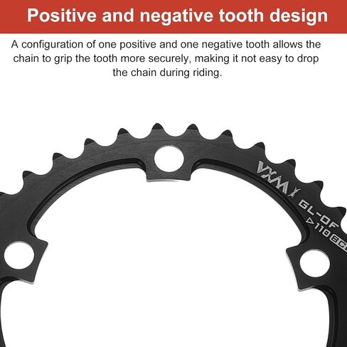 HARFINGTON 110BCD Bike Chainring 35T 9/10/11/12 Speed 152mm Diameter Round Aluminum Narrow Wide Tooth Bike Chainwheel with Screws for MTB Road Bike, Black in Saudi Arabia