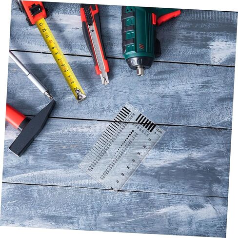 TEHAUX High Precision Scratch Gauge and Plastic Crack Width Ruler Double-Sided Laminated Surface Flaw Detection Tool for Defect Inspection and Measurement in Kuwait