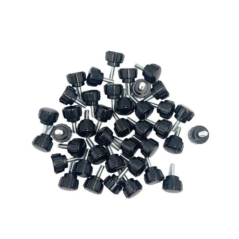 40Pcs M4 x 10 mm Threaded Knurled Thumbscrew, Monitor Screws Vesa Mount Screws Carbon Steel Clamping Knobs Grip Thumb Screw Mounting Thumb Screw in Kuwait