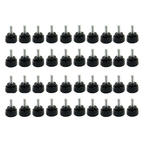 40Pcs M4 x 10 mm Threaded Knurled Thumbscrew, Monitor Screws Vesa Mount Screws Carbon Steel Clamping Knobs Grip Thumb Screw Mounting Thumb Screw in Kuwait