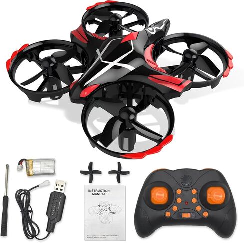 A ALPHA Mini Drone with 720P Camera for Kids, Micro Drone for Beginners, RC Plane with Propeller Protection,360°Flips, Indoor Outdoor Quadcopter Toy with Colorful LED Lights in Saudi Arabia
