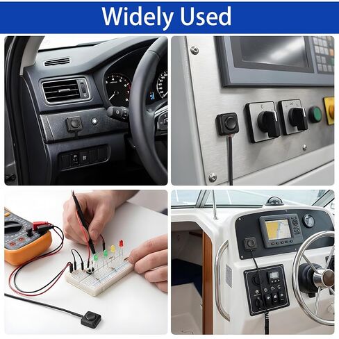 4 Pcs Momentary Push Button Switch 12v 24v Surface Mount Momentary Switch Mini ON/Off Horn Buttons Switches for Car Horn, Industrial Control, Electronic Experiments in Kuwait