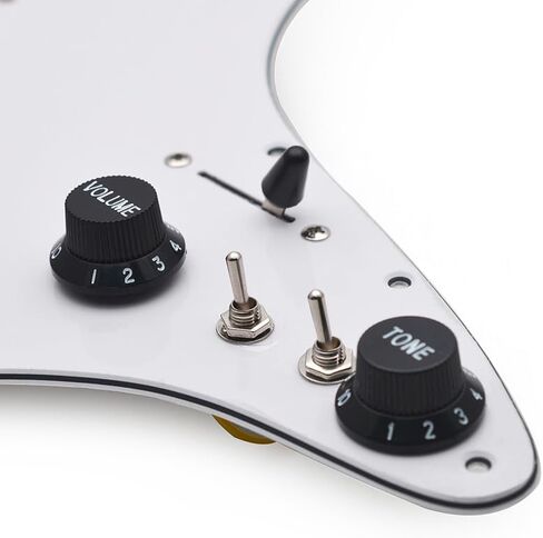 HH Prewired Strat Loaded Pickguard Black 3 Ply With Dual Rail Guitar Clear Bridge Pickup with 57mm Steel Pole for ST Electric Guitar Parts in Saudi Arabia