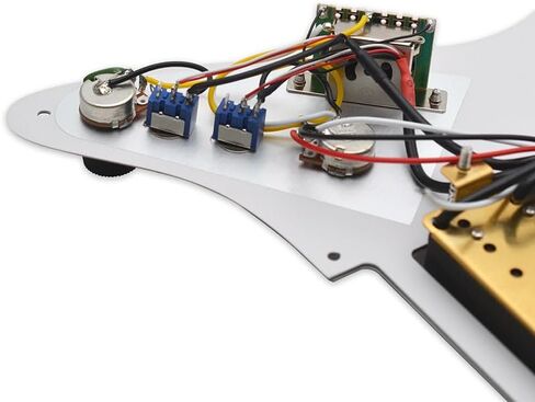 HH Prewired Strat Loaded Pickguard Black 3 Ply With Dual Rail Guitar Clear Bridge Pickup with 57mm Steel Pole for ST Electric Guitar Parts in Saudi Arabia