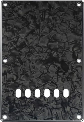 Musiclily Pro 6-Hole ST Guitar Backplate for Tagima TG-530 Strat Style SSS 10-Hole Pickguard Electric Guitar, 4Ply Black Pearl in Kuwait