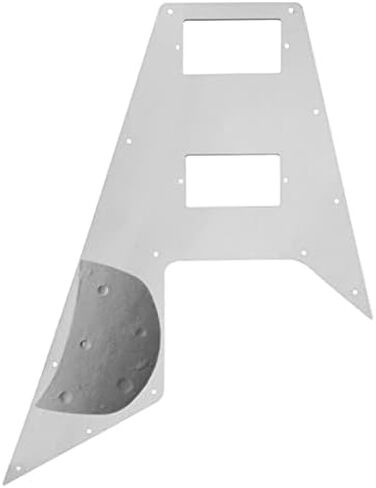 White Flying V Guitar Pickguard Scratch Plate – Replacement Pickguard for Flying V Style Electric Guitars, Protective Guitar Scratch Plate in Kuwait