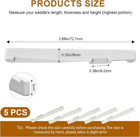 Acoustic Guitar Bridge Saddle Replacement for Graphtech PQ-9272-C0 TUSQ, Saddle for Acoustic Guitar, Classical Guitar Parts Fit for Classical/Electric Guitar with 72mm Bridge Slot, 6 String in Kuwait