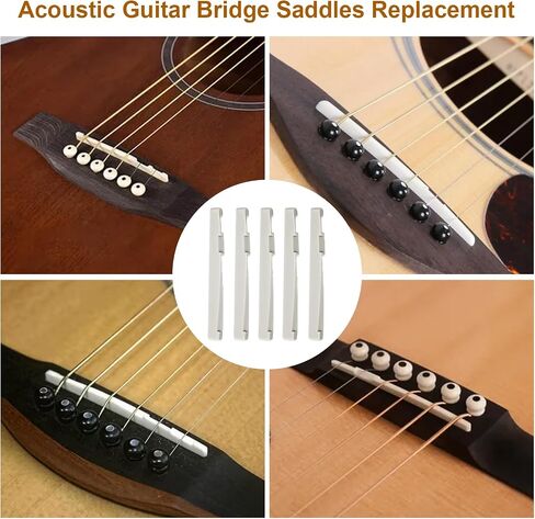 Acoustic Guitar Bridge Saddle Replacement for Graphtech PQ-9272-C0 TUSQ, Saddle for Acoustic Guitar, Classical Guitar Parts Fit for Classical/Electric Guitar with 72mm Bridge Slot, 6 String in Kuwait