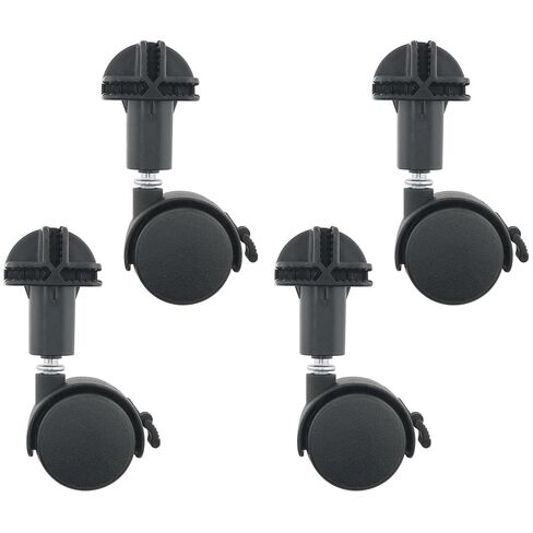 360 Degree Black Caster Wheels 4 Pcs Cat Cage Casters Spinner Wheels Smooth Plastic Rolling Wheel Replacement Silent Casters Swivel for Pet Cages, Suitcase, Luggage, Shopping Carts & Furniture in Kuwait