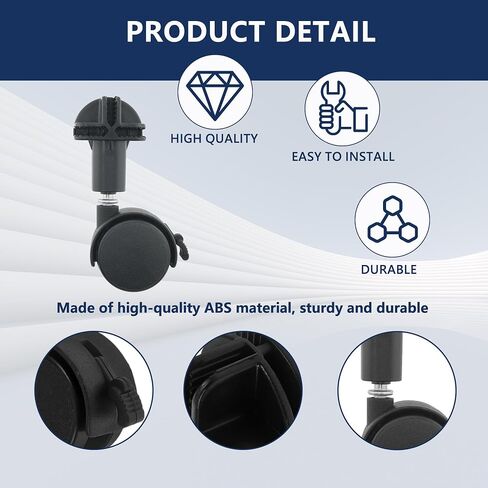 360 Degree Black Caster Wheels 4 Pcs Cat Cage Casters Spinner Wheels Smooth Plastic Rolling Wheel Replacement Silent Casters Swivel for Pet Cages, Suitcase, Luggage, Shopping Carts & Furniture in Kuwait