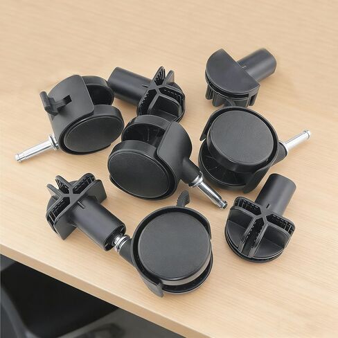 360 Degree Black Caster Wheels 4 Pcs Cat Cage Casters Spinner Wheels Smooth Plastic Rolling Wheel Replacement Silent Casters Swivel for Pet Cages, Suitcase, Luggage, Shopping Carts & Furniture in Kuwait