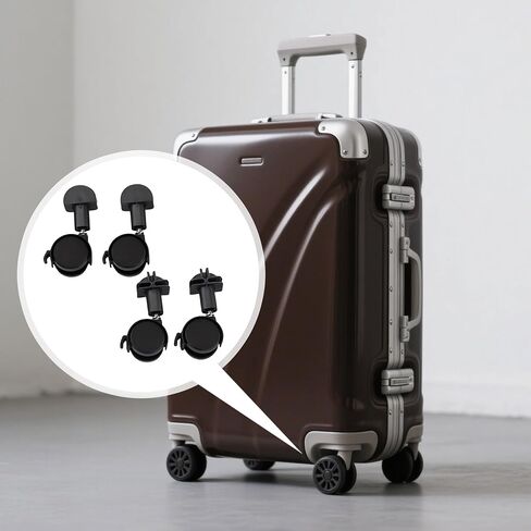 360 Degree Black Caster Wheels 4 Pcs Cat Cage Casters Spinner Wheels Smooth Plastic Rolling Wheel Replacement Silent Casters Swivel for Pet Cages, Suitcase, Luggage, Shopping Carts & Furniture in Kuwait