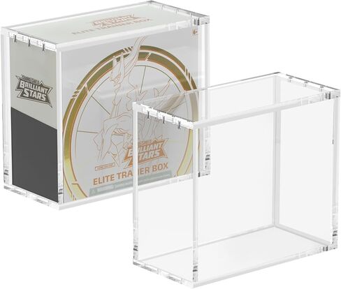 ETB Acrylic Case Elite Trainer Box Protector 8mm + 4mm clear clear 5mm magnetic inload exure top top enclude to to to etb protect in Kuwait
