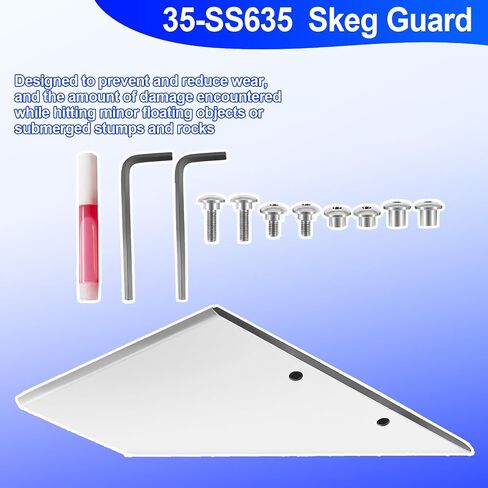 YMT 35-SS635 Skeg Guard واقي Skeg الآمن يناسب Evinrude/Johnson 90-100-115-120-140 HP 2-Stroke 1980-2001، لـ OMC I/O Cobra 4-Cylinder 1986-1994 in Kuwait
