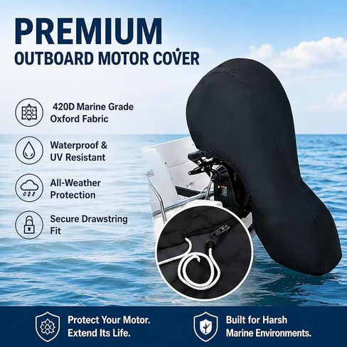 غطاء قلنسة محرك خارجي لسيارة Honda Marine | بي اف 90 | 2015–2026 | 90 حصان، غطاء المحرك البحري، حماية من جميع الأحوال الجوية، أغطية المحرك الخارجي in Kuwait
