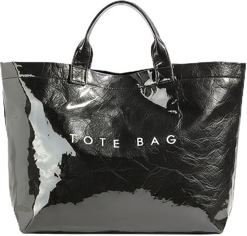 Checkered Tote Bag for Women,Trendy Print Handbag,Large Capacity Waterproof Plastic Shoulder Bag,Canvas Lining in Saudi Arabia