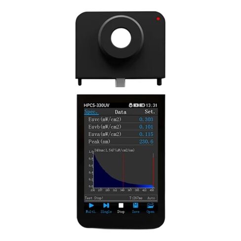 مطياف الأشعة فوق البنفسجية UVC متر الإشعاع / cm2 230-450nm اتصال HPCS-330UV in Kuwait
