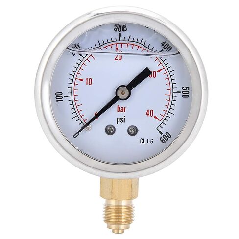 Oil Filled Radial Pressure TS-PGG604 for Industrial Hydraulic and Vacuum Systems 0-40bar 0-600psi 1/4BSP Thread in Kuwait