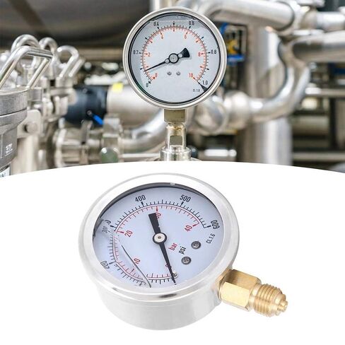Oil Filled Radial Pressure TS-PGG604 for Industrial Hydraulic and Vacuum Systems 0-40bar 0-600psi 1/4BSP Thread in Kuwait