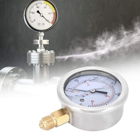 Oil Filled Radial Pressure TS-PGG604 for Industrial Hydraulic and Vacuum Systems 0-40bar 0-600psi 1/4BSP Thread in Kuwait