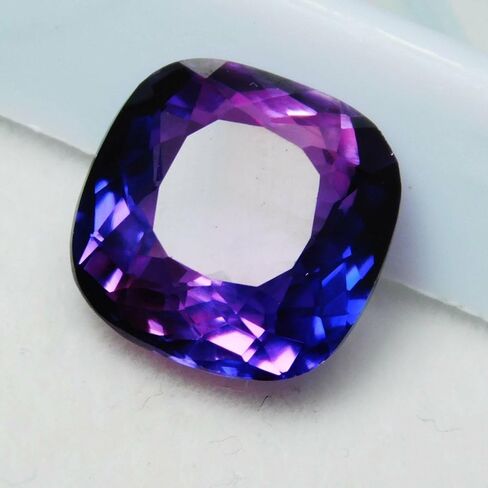 TANZANITE Purple Gemstones 6.00 Ct NATURAL Deep CERTIFIED Square Cushion Cut in Kuwait