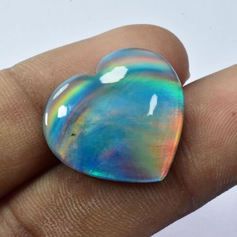CERTIFIED 15.35 Ct Natural Boulder Opal Heart Cut Ring Size Loose Gemstone in Kuwait