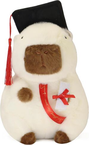 TXDRA 7.8 بوصة التخرج Capybara Plush-2025 دكتوراه كابيبارا محشو بالحيوانات للخريجين والأصدقاء ومشجعي Capybara-التخرج من التخرج وتزيين الحفلات (براون 8) in Kuwait