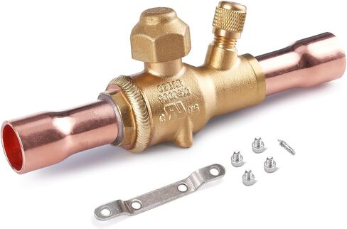 HONG SEN UL Listed Brass Refrigeration Ball Valve 3/8 ODF, Helium Leak Tested, Leak Proof Sealing, High Pressure 900 PSI, Copper Tube Solder Connection for Air Conditioning and Heat Pump Systems in Kuwait