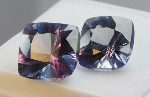 16 Ct Natural Alexandrite COLOR-CHANGE Cushion Shape CERTIFIED Gemstone Pair in Kuwait