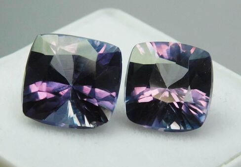 16 Ct Natural Alexandrite COLOR-CHANGE Cushion Shape CERTIFIED Gemstone Pair in Kuwait