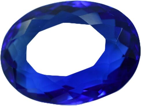 Blue Tanzanite Lab-Created 88.25 Ct Loose Gemstone Huge Size CERTIFIED OVAL Cut in Kuwait