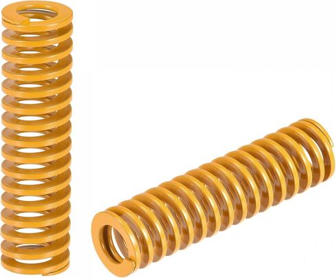 uxcell 3D Printer Die Spring, 20mm OD 75mm Long 2pcs Spiral Stamping Light Load Compression Mould Die Springs for 3D Printer Electric Part, Yellow in Kuwait