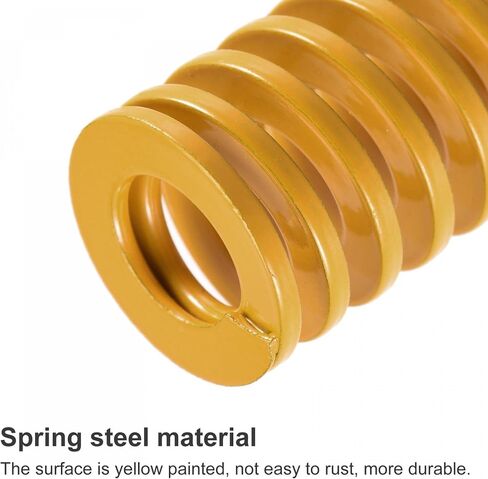 uxcell 3D Printer Die Spring, 20mm OD 75mm Long 2pcs Spiral Stamping Light Load Compression Mould Die Springs for 3D Printer Electric Part, Yellow in Kuwait