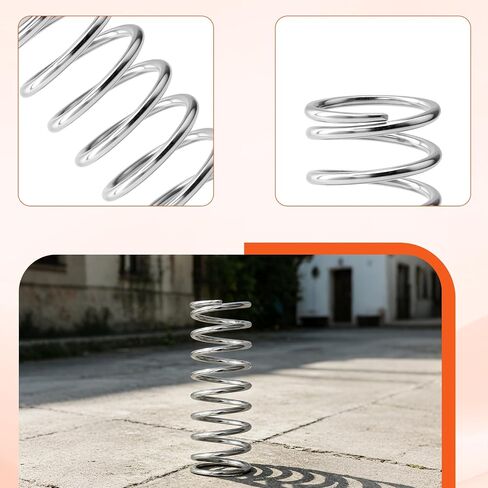 9734 نابض ضغط 0.105 بوصة × 7/8 بوصة × 3 بوصة - 4 عبوات | قطر السلك 0.105 بوصة × القطر الخارجي 7/8 بوصة × الطول 3 بوصة، فولاذ زنبركي، مناسب للآلات والسيارات in Kuwait