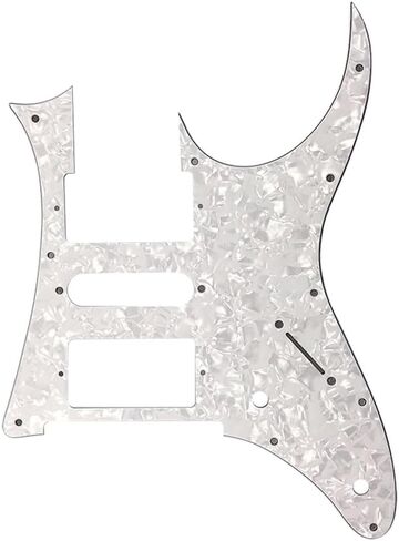 جيتار HSH من اللؤلؤ الأبيض لـ MIJ لـ Ibanez RG 350 DX نمط جيتار بيكجوارد هامبوكر بيك اب لوحة خدش in Kuwait