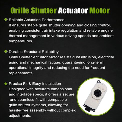 Lower Grille Shutter Actuator Motor Fit for BMW Active Air Flap Control Module 3 Series 4 Series 5 Series X3 X4 X5 X6 Replaces 5811R1000 9881645-02 in Kuwait