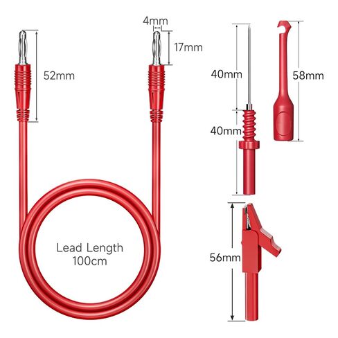 Goupchn 4mm Banana to Banana Plug Test Leads Kit with Alligator Clips Insulation Wire Piercing Probes 15PCS for Multimeter Automotive Diagnostic Testing in Kuwait