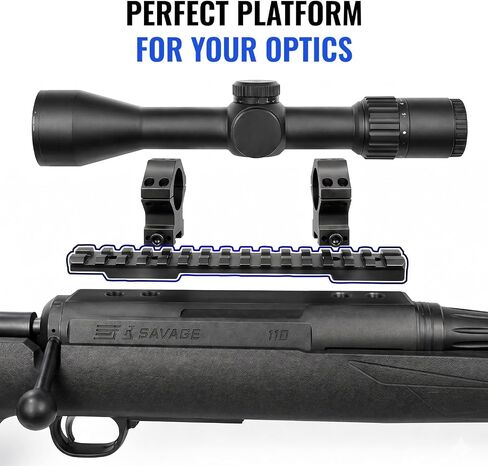 Gotical Savage 110 سكة Picatinny طويلة الحركة، 7.5 بوصة 18 فتحة قاعدة تثبيت نطاق خلفي مسطح، 0 MOA ألومنيوم ويفر/سكة Picatinny، أسود غير لامع بأكسيد، يتضمن 5 #6-48 × 1/4 بوصة ومفتاح ربط سداسي in Kuwait