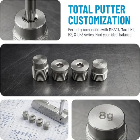 Alloy Golf Weight Screw 4 Pcs Set, Replacement Putter Weights Compatible with LAB Golf MEZZ.1, MEZZ.1 Max & DF3 (8g/4pc) in Kuwait