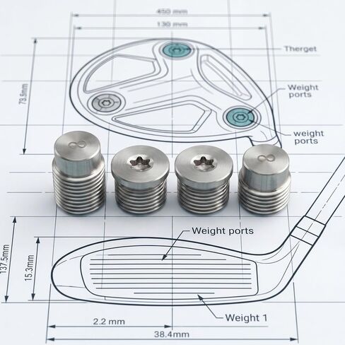 Alloy Golf Weight Screw 4 Pcs Set, Replacement Putter Weights Compatible with LAB Golf MEZZ.1, MEZZ.1 Max & DF3 (8g/4pc) in Kuwait