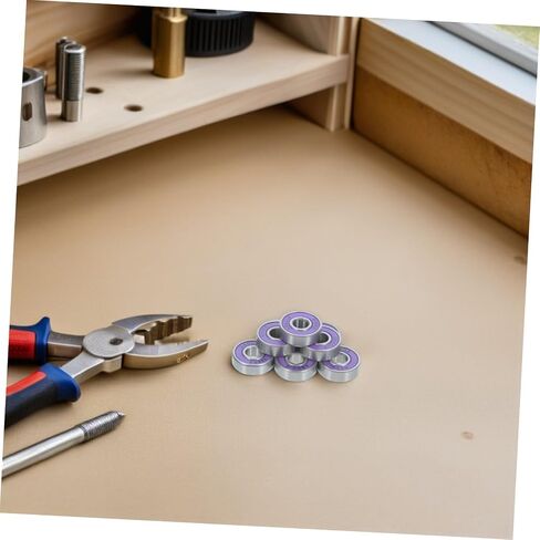 ULTECHNOVO 8 قطع محامل تزلج رباعية الأسطوانة 608rs مزدوجة الختم من الفولاذ الكربوني متدحرجة بسلاسة لألواح التزلج والألواح الطويلة، للاستخدام الداخلي والليلي، غطاء أرجواني in Kuwait