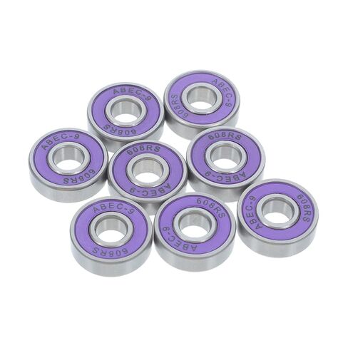 8pcs 608rs Skateboard Bearings for Roller Skates and Quad Skates, Smooth Rolling with Stable Construction, Pu and Carbon Steel Material, for Indoor and Night Use in Kuwait