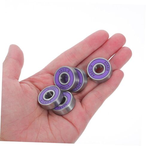 8pcs 608rs Skateboard Bearings for Roller Skates and Quad Skates, Smooth Rolling with Stable Construction, Pu and Carbon Steel Material, for Indoor and Night Use in Kuwait
