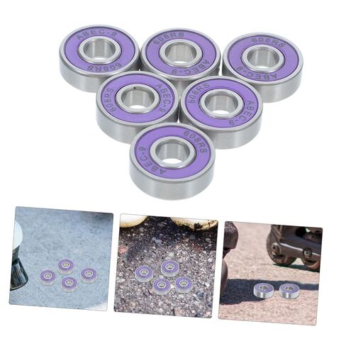 8pcs 608rs Skateboard Bearings for Roller Skates and Quad Skates, Smooth Rolling with Stable Construction, Pu and Carbon Steel Material, for Indoor and Night Use in Kuwait