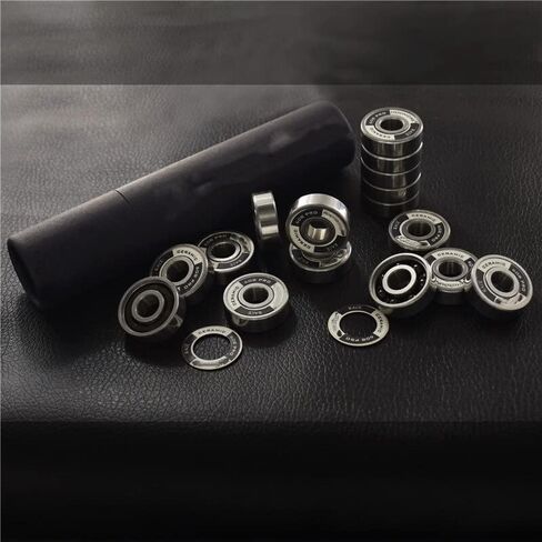 16PCS Si3N4 Black Ceramic Speed Bearing for Inline Speed Skates Shoes Professional Race 608RS 7 Beads Bearings in Kuwait