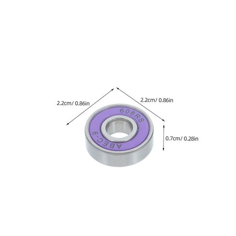 8pcs 608rs Double Row Skate Bearings for Roller Skate Wheels, Silent Rolling and Smooth Rotation, Pu and Carbon Steel Material, Suitable for Indoor and Night Use Skateboards in Kuwait