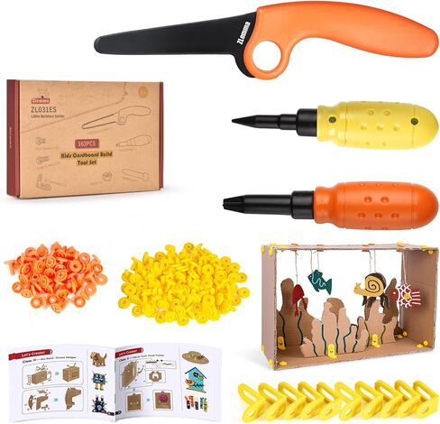Cardboard Construction Tool Kit -Educational Toys for at-Home Play + Classroom Learning | Reusable Cardboard Tools for Kids in Saudi Arabia